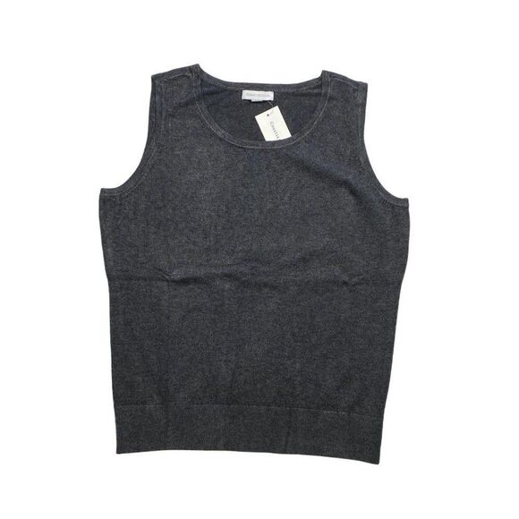 Charter Club Sweater Tank Top Medium‎ Gray Women's Sleeveless Crewneck NEW - Picture 1 of 6